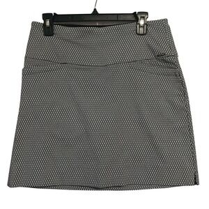 SC&CO Womens Size M Geometric Print ALine Skirt with Built in Skort Black White